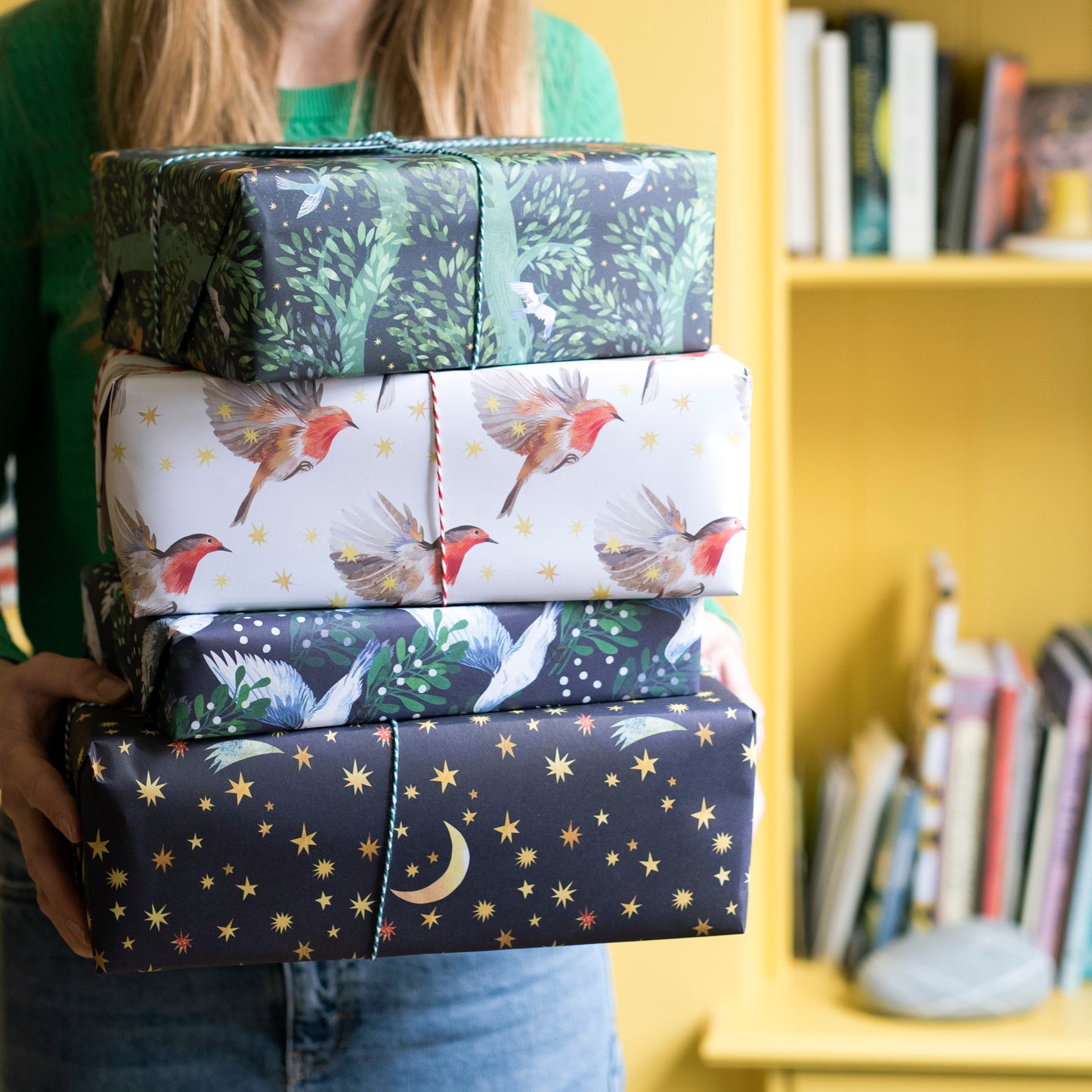 Starry Night Luxury, 100% Recycled Wrapping Paper