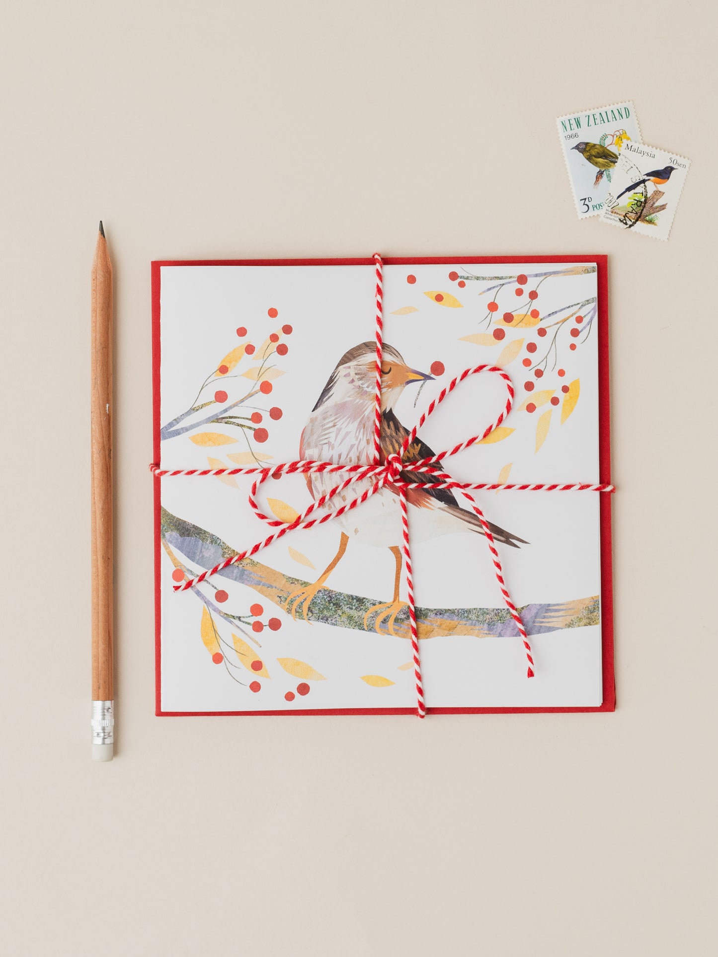 Redwing Christmas Card