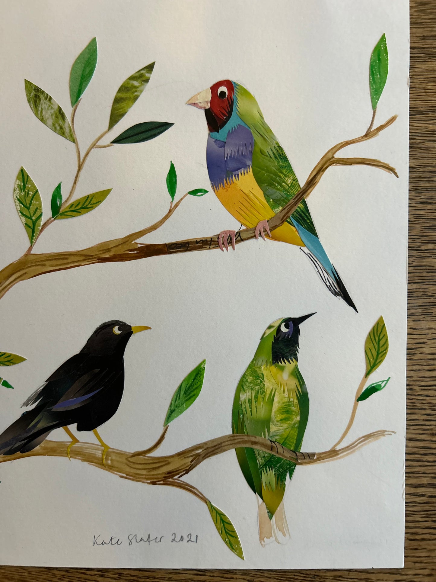 Original Songbirds Collage Artwork