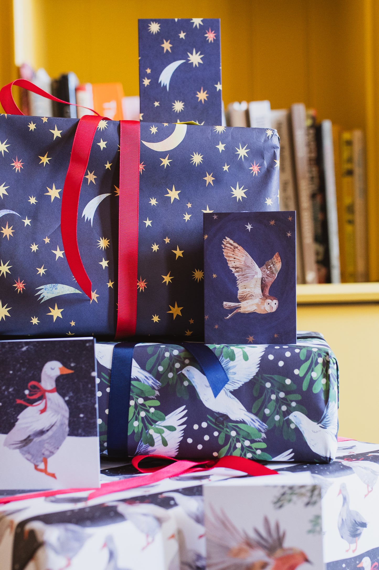 Starry Night Mini Christmas Card (single card or pack)