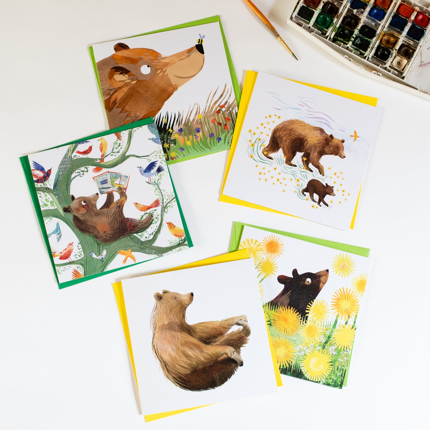 Yoga Bear Greetings Card
