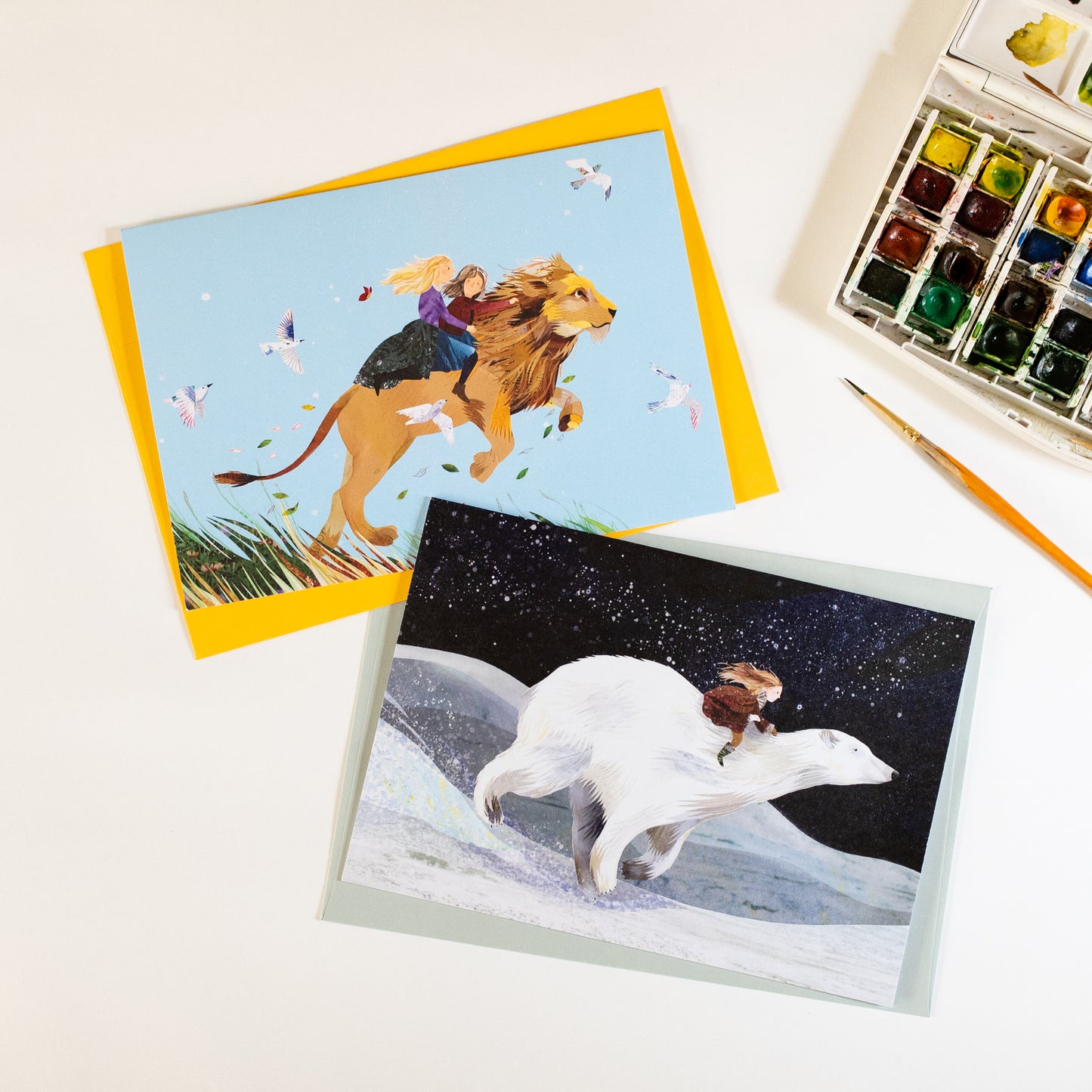 Polar Night Ride Greetings Card