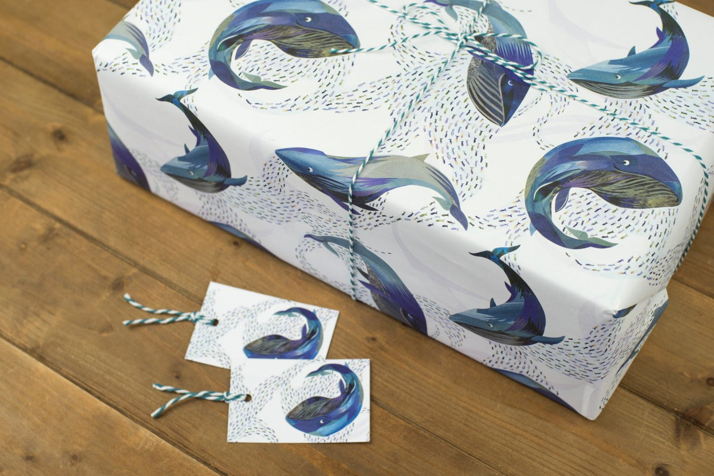 Whales in the Water Luxury, 100% Recycled Wrapping Paper