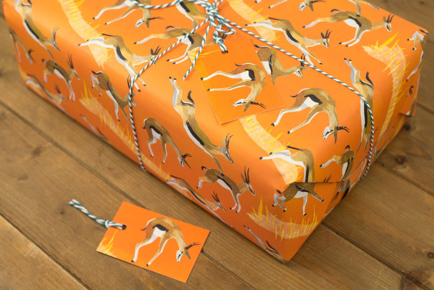 Galloping Gazelles Luxury, 100% Recycled Wrapping Paper