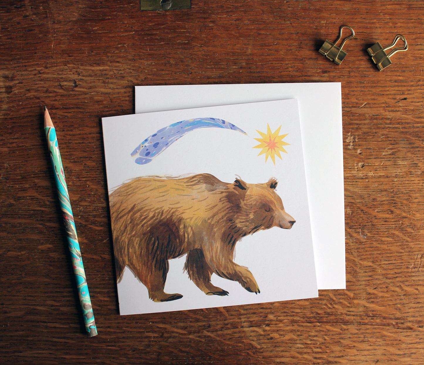 Star Bear Greetings Card