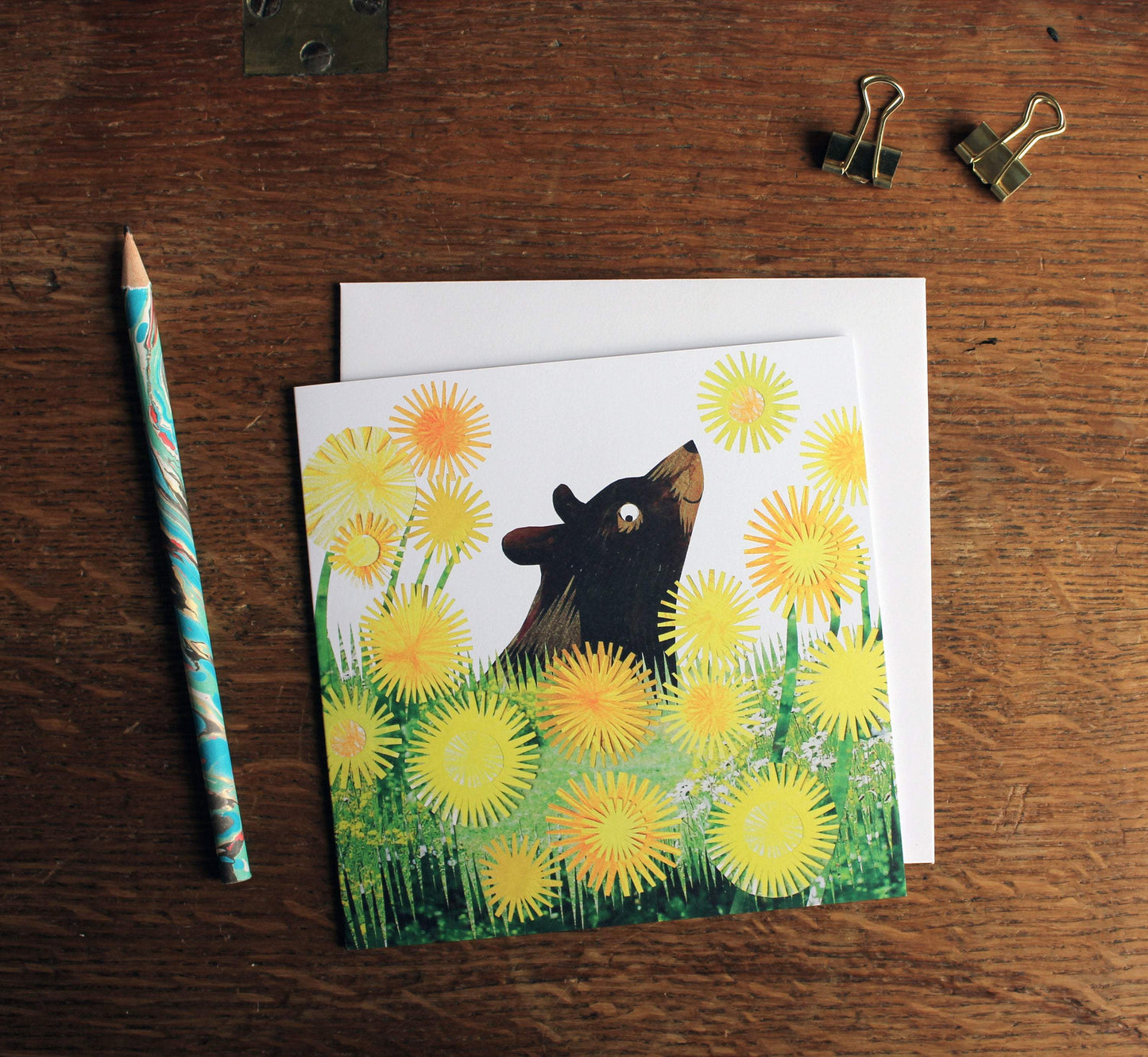 Flower Bear Greetings Card