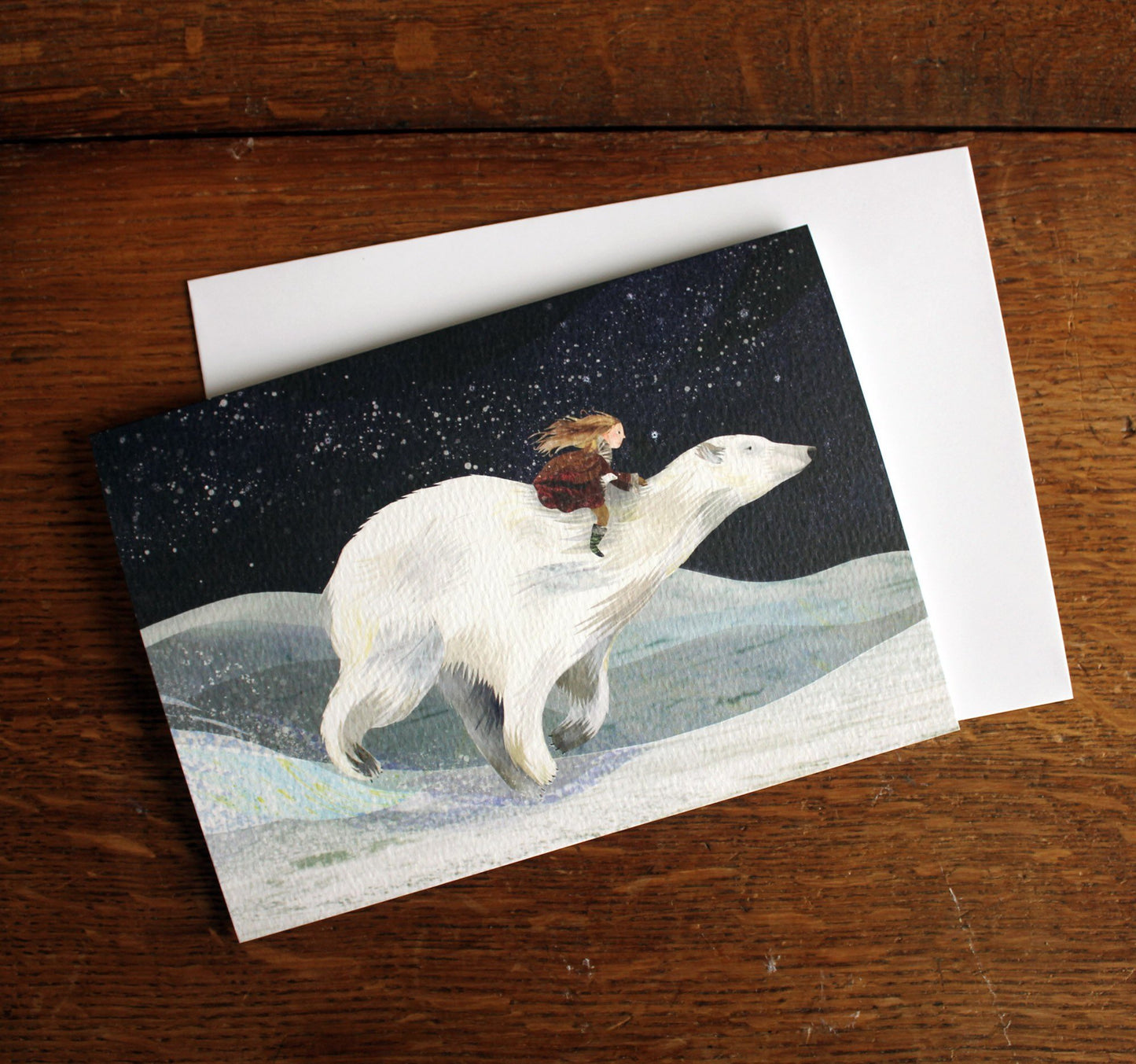 Polar Night Ride Greetings Card