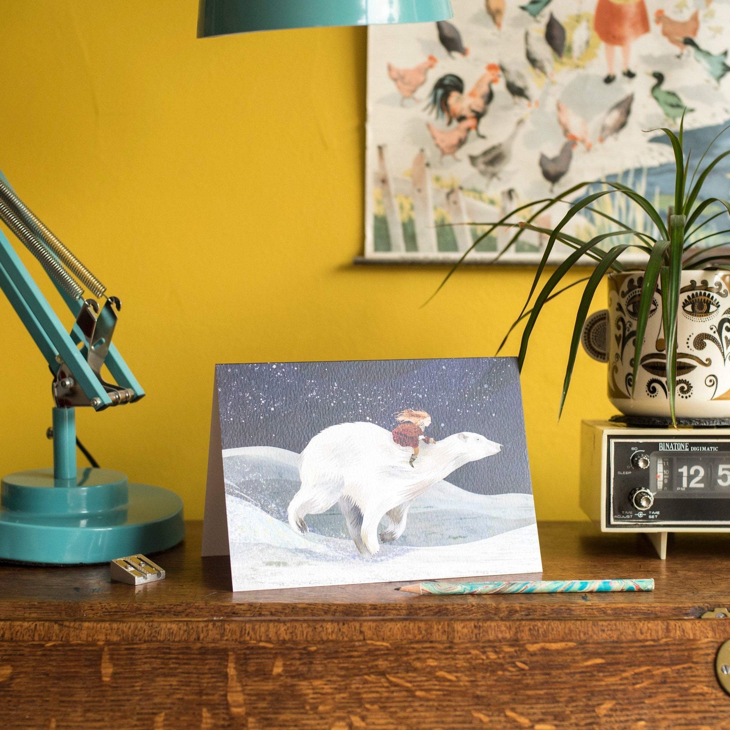 Polar Night Ride Greetings Card