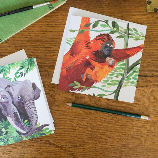 Mama Orangutan Greetings Card