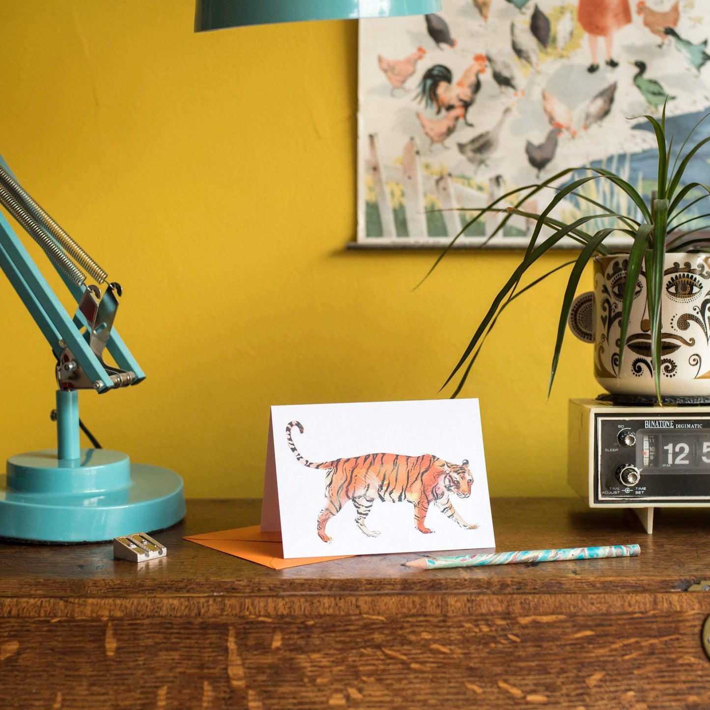 Tiger Bright Greetings Card