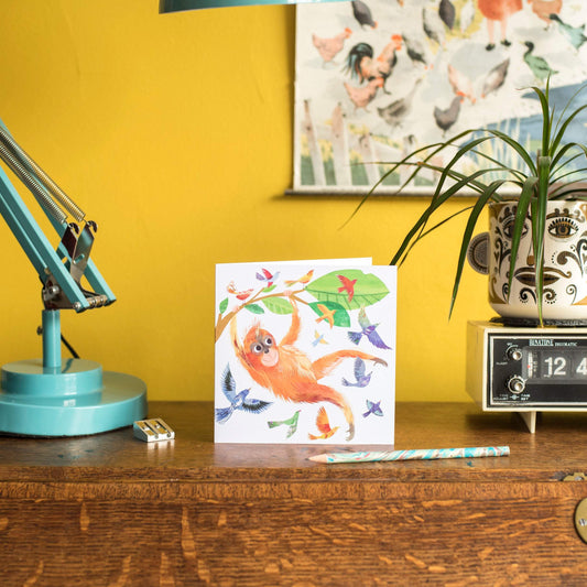 Orangutan Fun Greetings Card