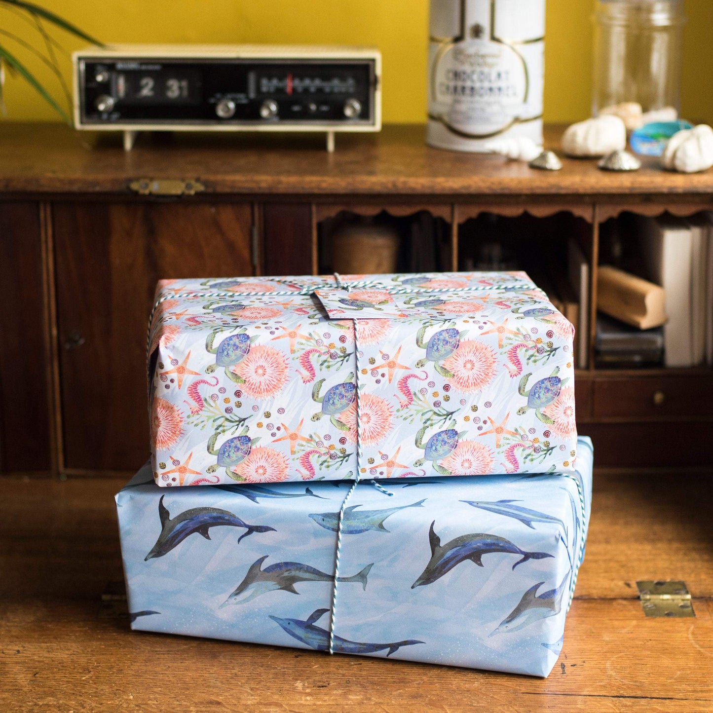 Dancing Dolphins Luxury, Recycled 100% Wrapping Paper
