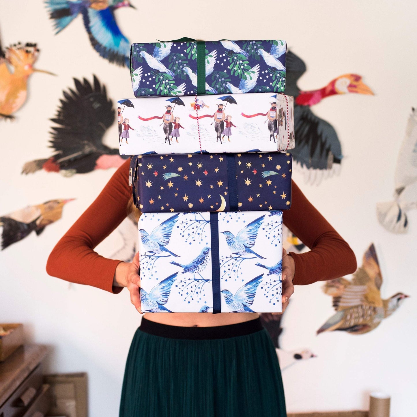 Christmas Gift Wrap Pack - Luxury, 100% Recycled Wrapping Paper