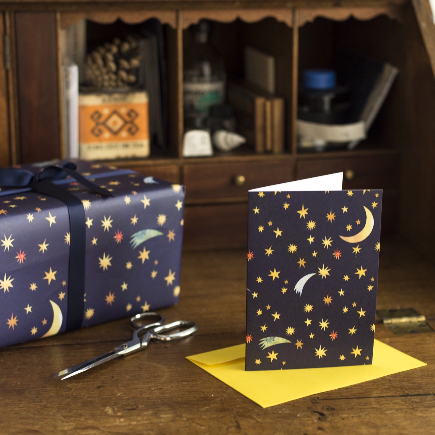 Starry Night Luxury, 100% Recycled Wrapping Paper