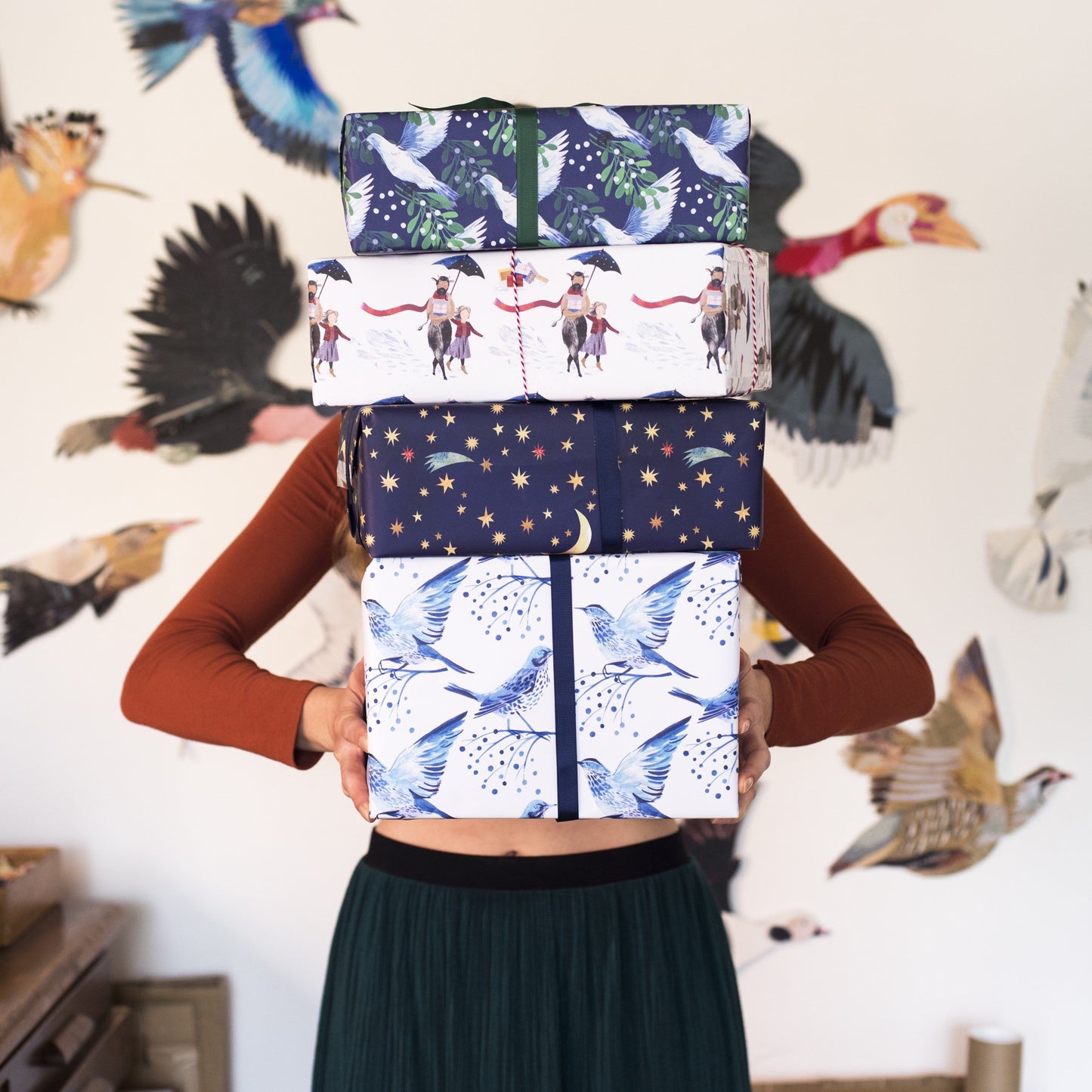 Starry Night Luxury, 100% Recycled Wrapping Paper