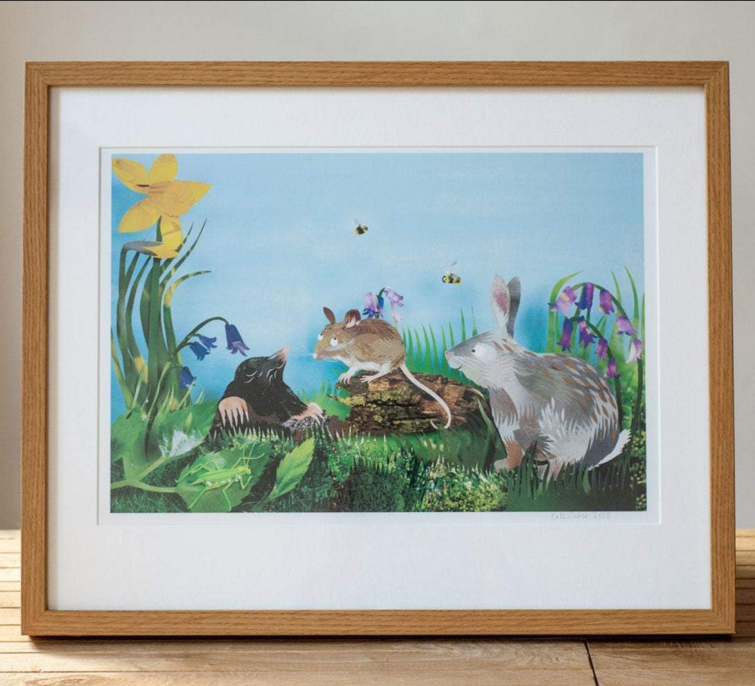 Spring in the Garden Illustration Print