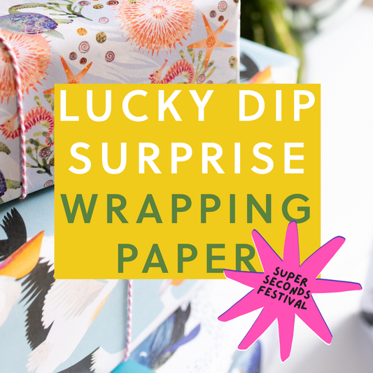 SUPER SECONDS Surprise Pack of Luxury, 100% Recycled Wrapping Paper