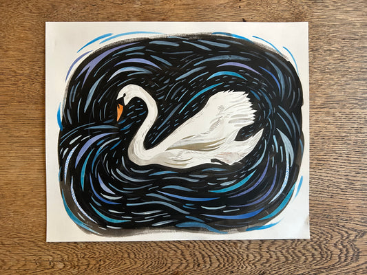 Super Seconds Festival - Swan Original Artwork