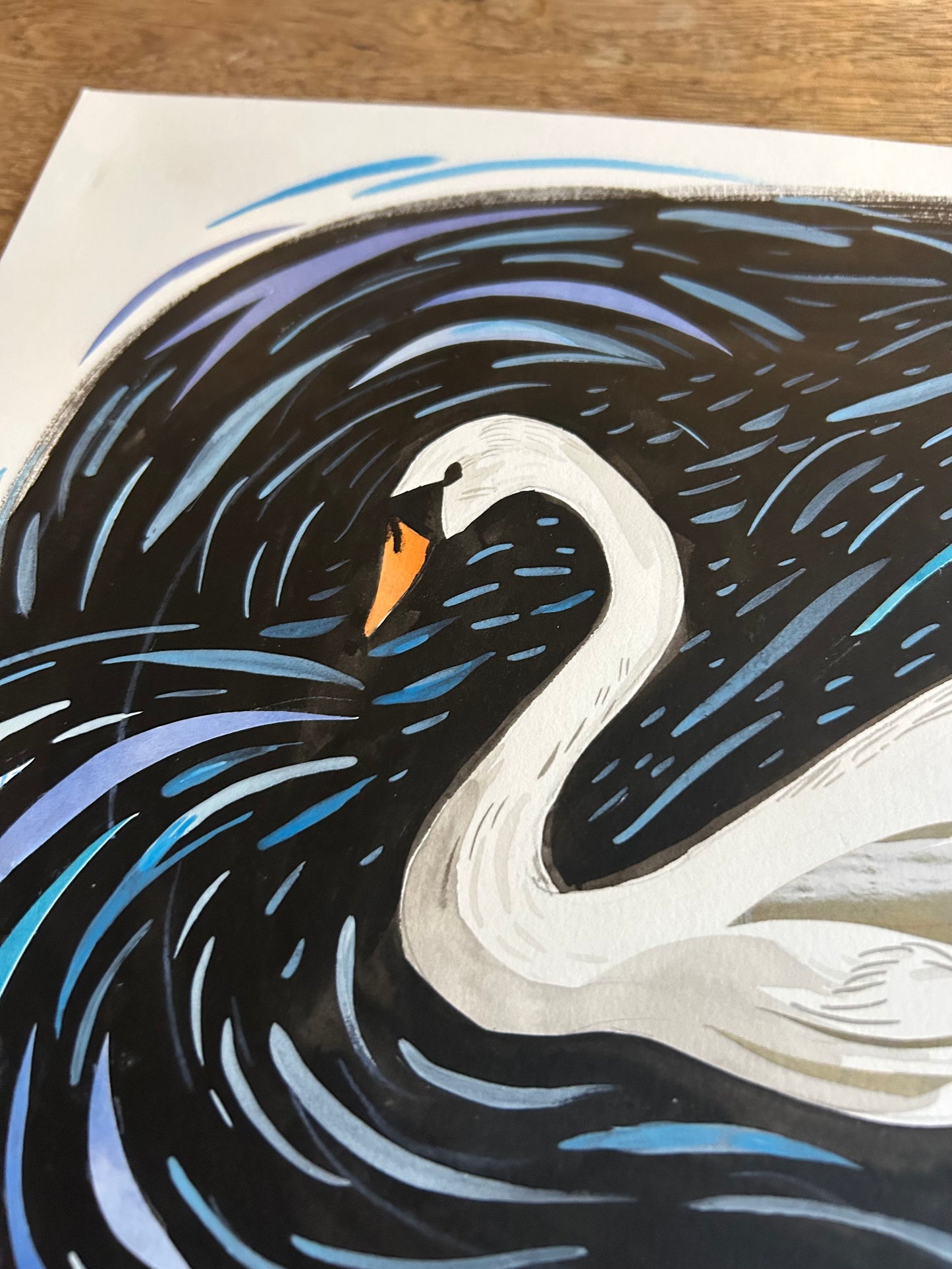 Super Seconds Festival - Swan Original Artwork