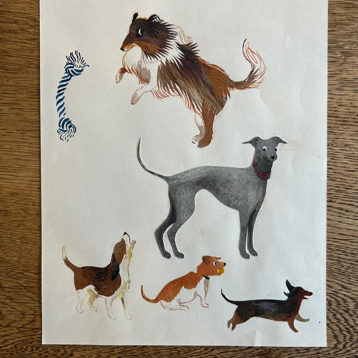 Super Seconds Festival - Dogs Original Collage Artwork