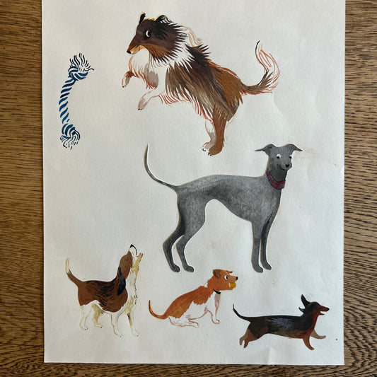 Super Seconds Festival - Dogs Original Collage Artwork