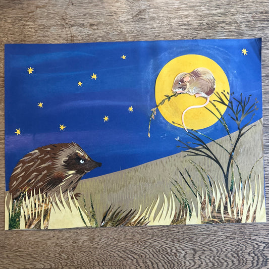 Super Seconds Festival - Hedgehog and Harvest Mouse Original Artwork