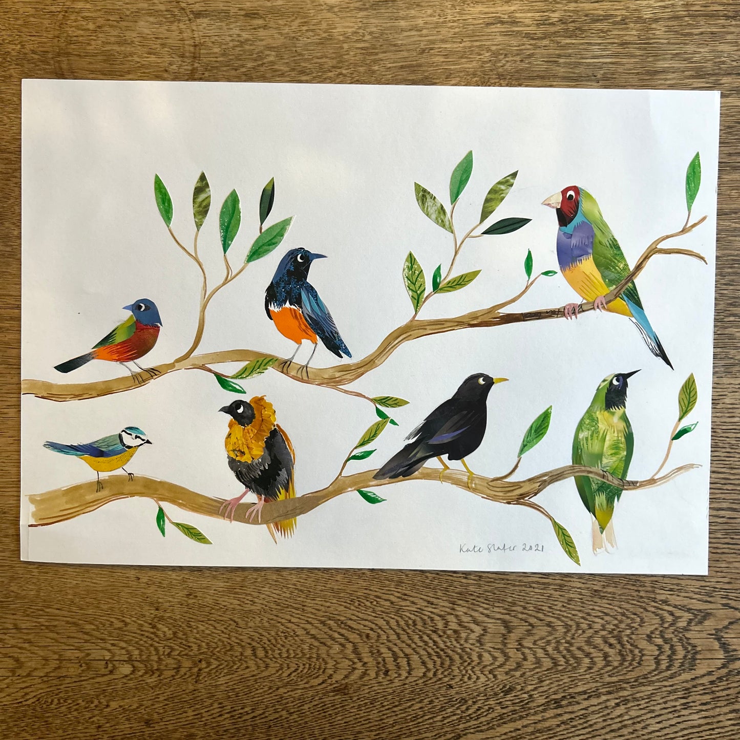 Original Songbirds Collage Artwork