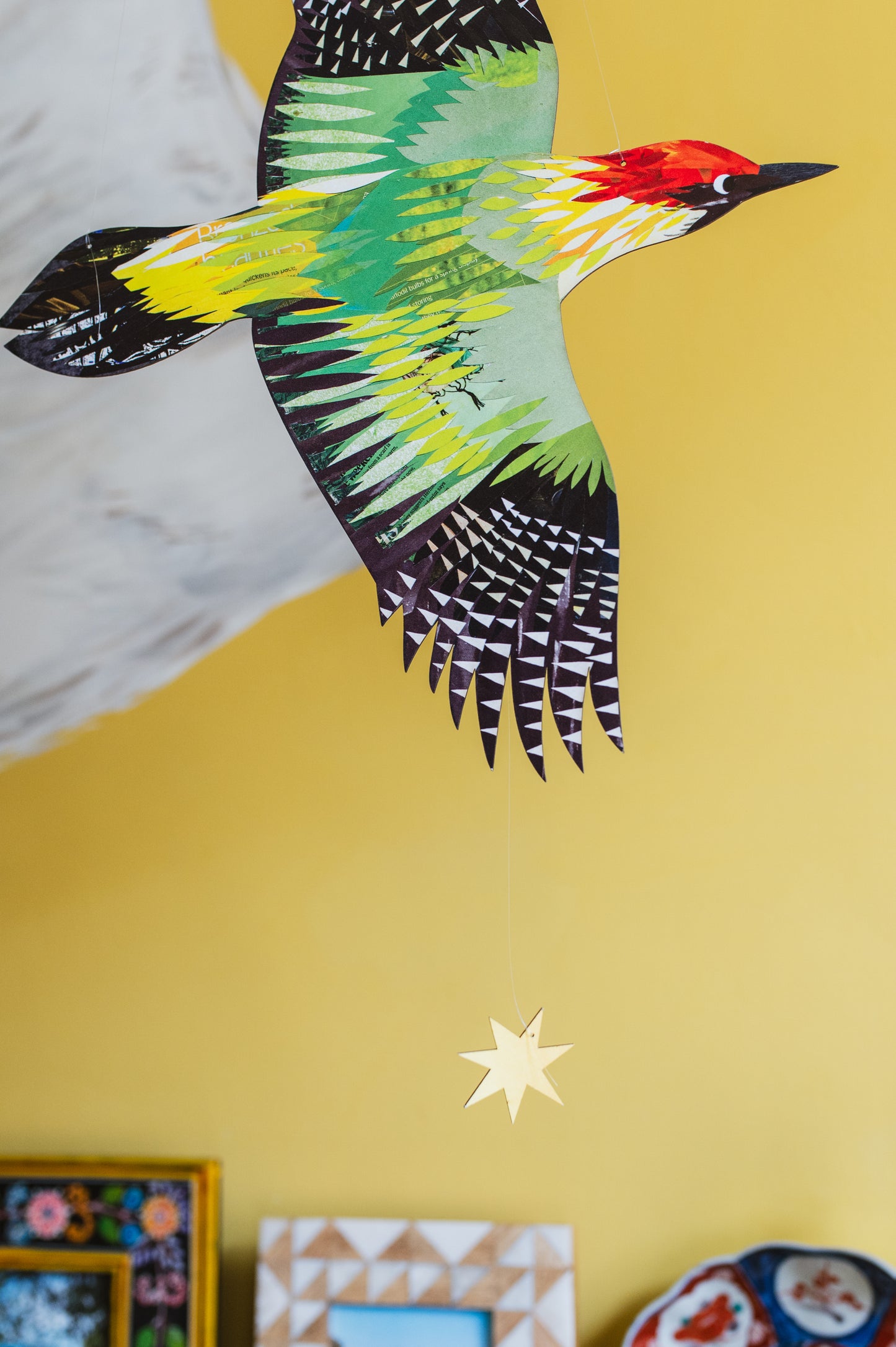 Green Woodpecker Decorative Bird Art