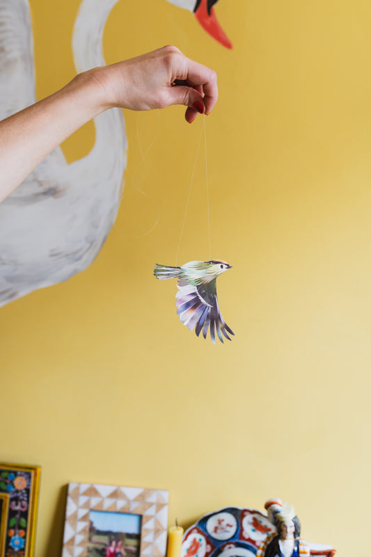 Goldcrest Hanging Bird Decoration