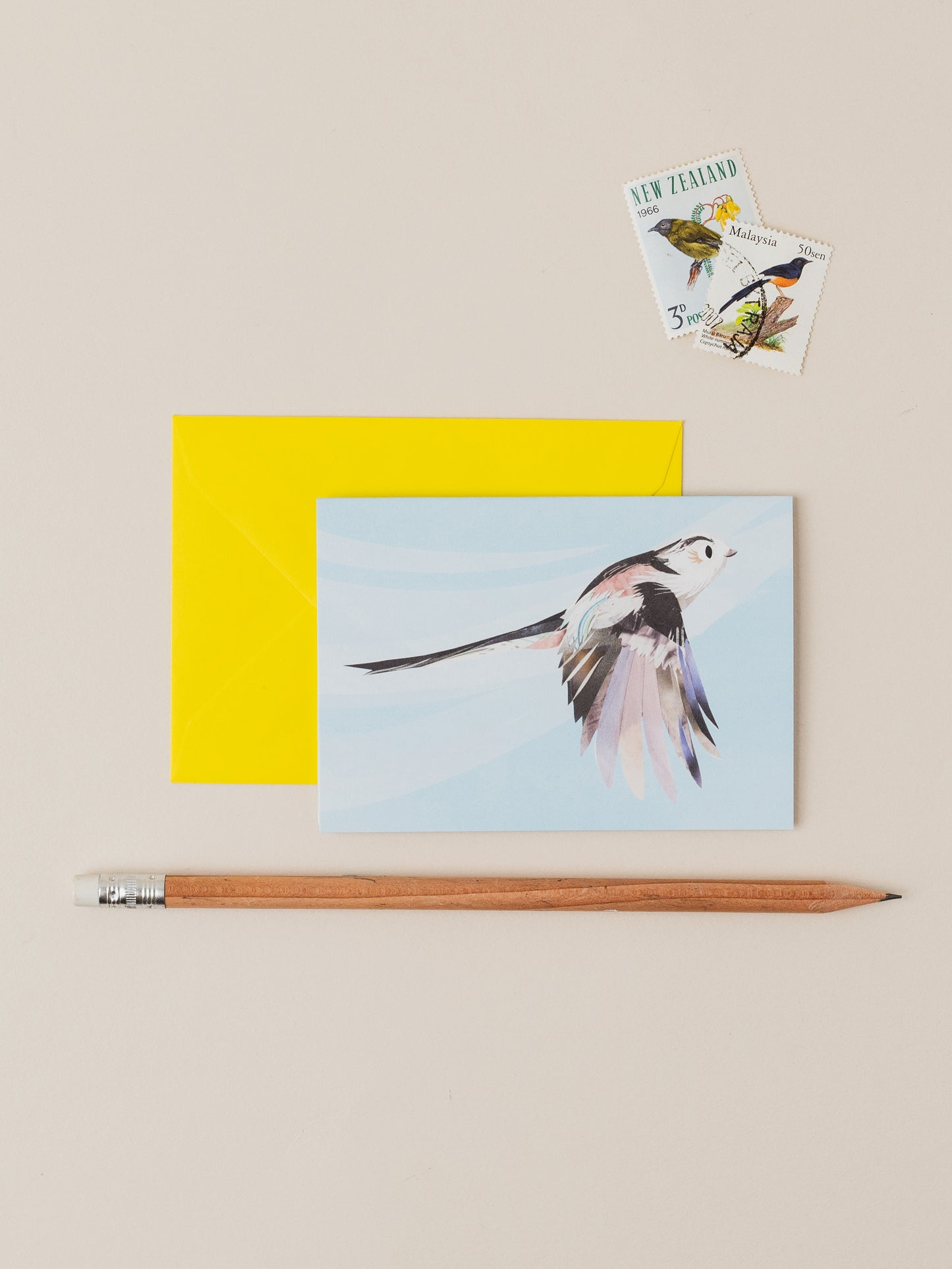 Long Tailed Tit Mini Greetings Card