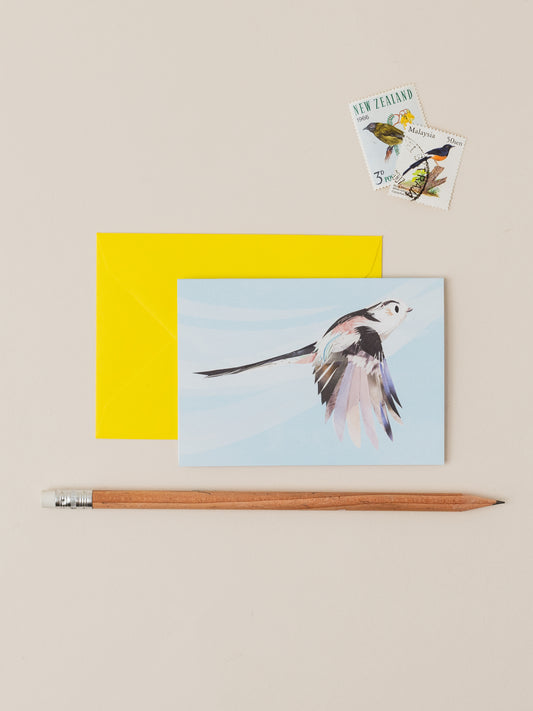 Long Tailed Tit Mini Greetings Card
