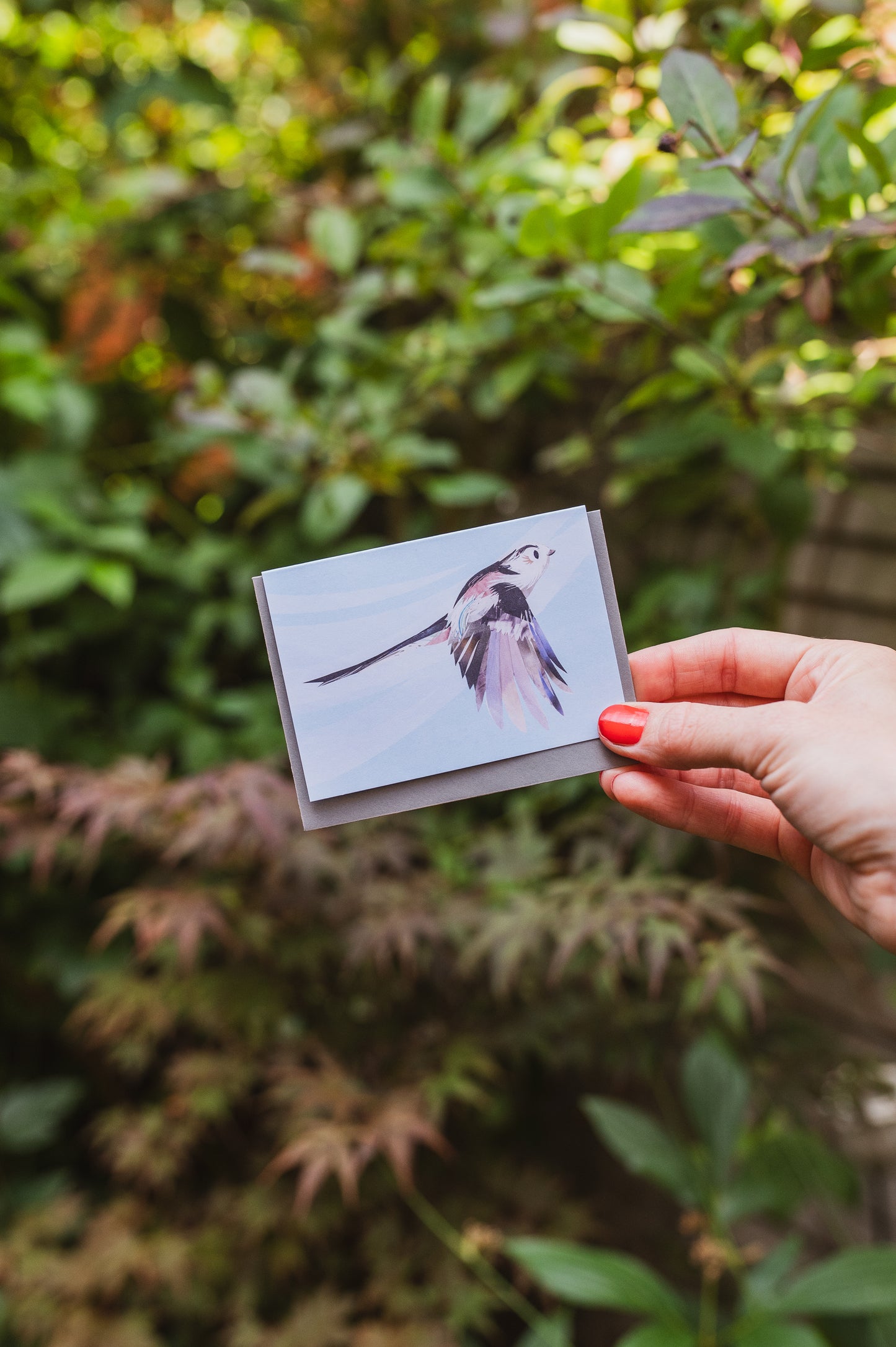 Long Tailed Tit Mini Greetings Card