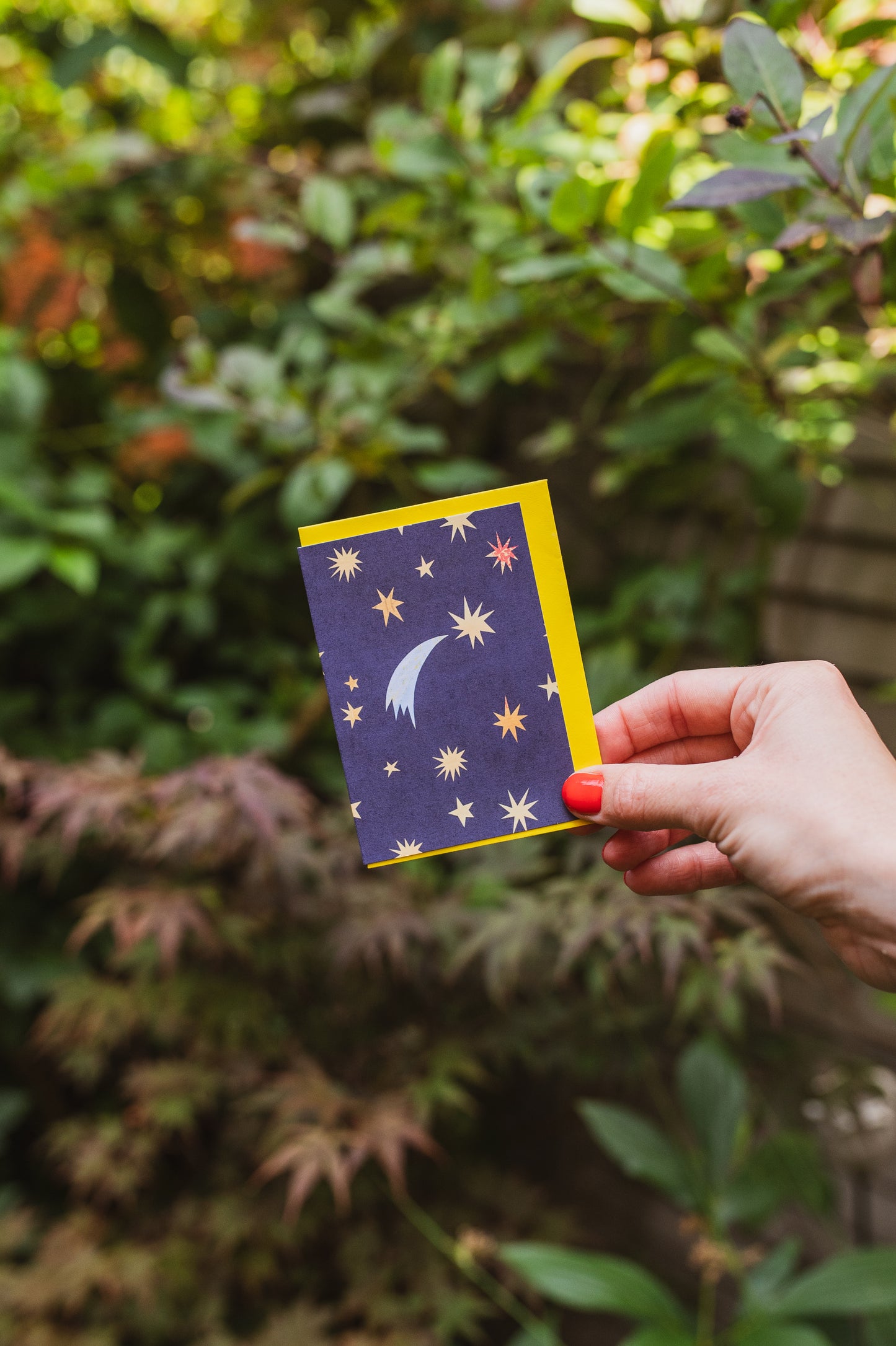 Starry Night Mini Christmas Card (single card or pack)