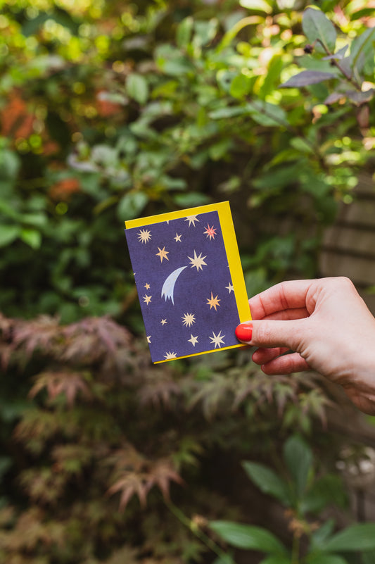 Starry Night Mini Christmas Card (single card or pack)