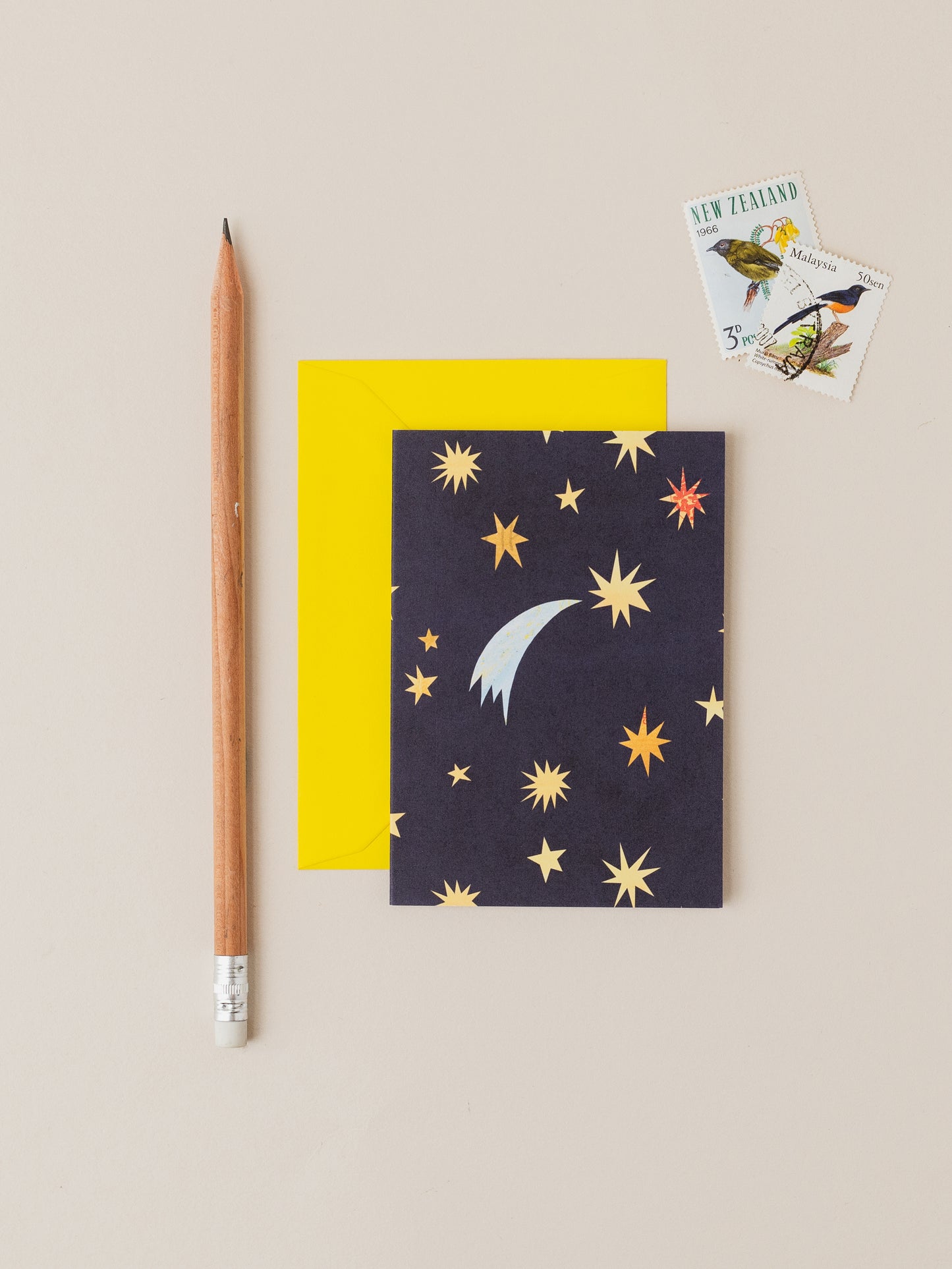 Starry Night Mini Christmas Card (single card or pack)