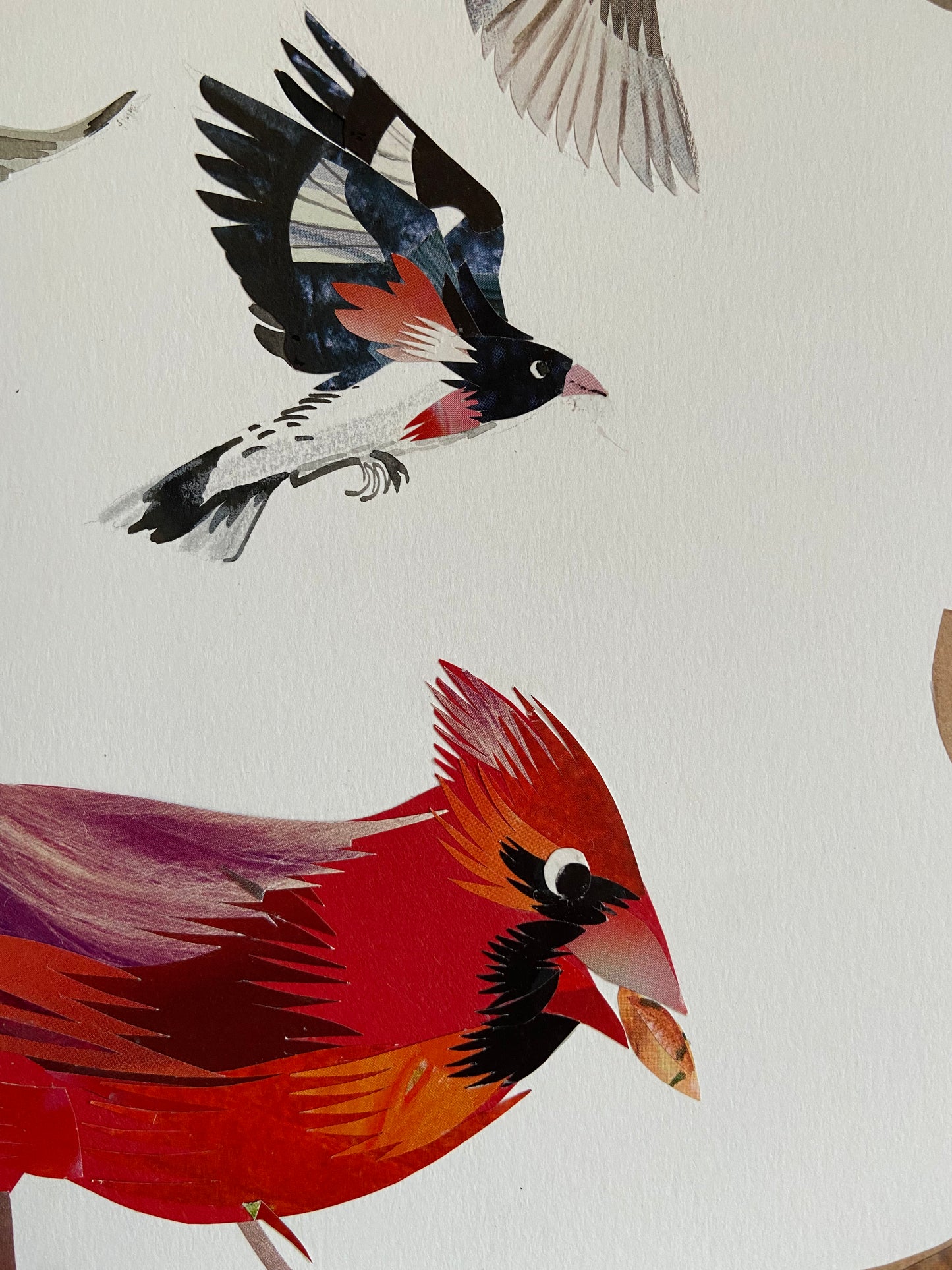 Art Sale - Cardinal - Original Mixed Media Illustration