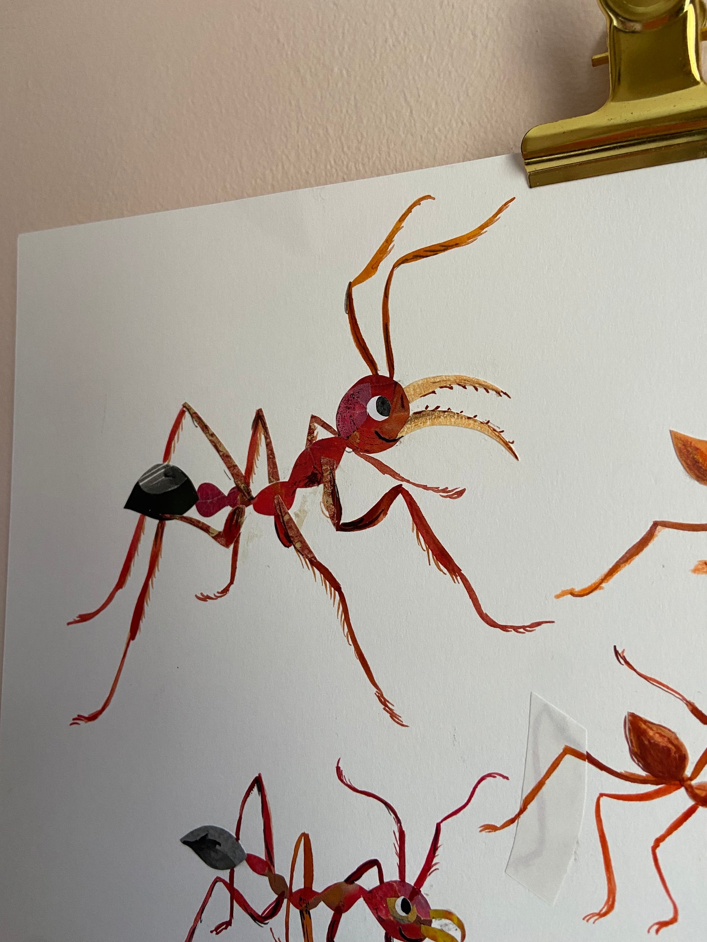 Art Sale - Lots of Ants - Original Mixed Media Illustration