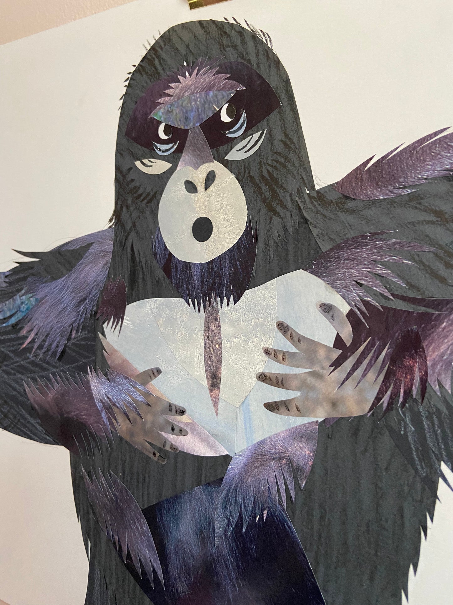 Art Sale - Gorilla - Original Mixed Media Illustration