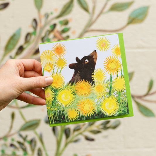 Flower Bear Greetings Card