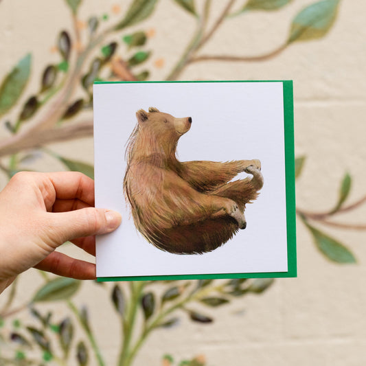 Yoga Bear Greetings Card