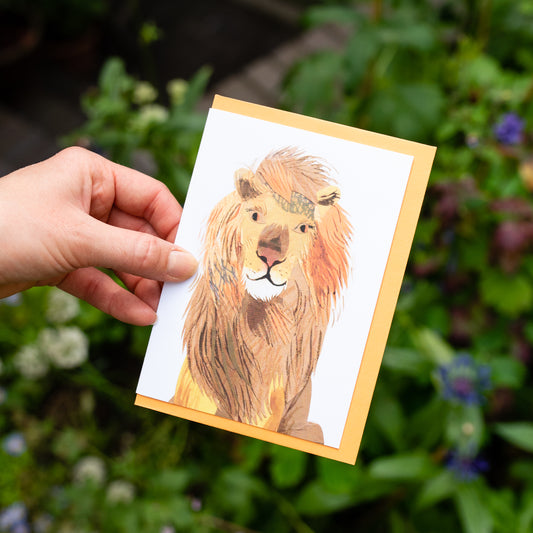 Courageous Lion Greetings Card