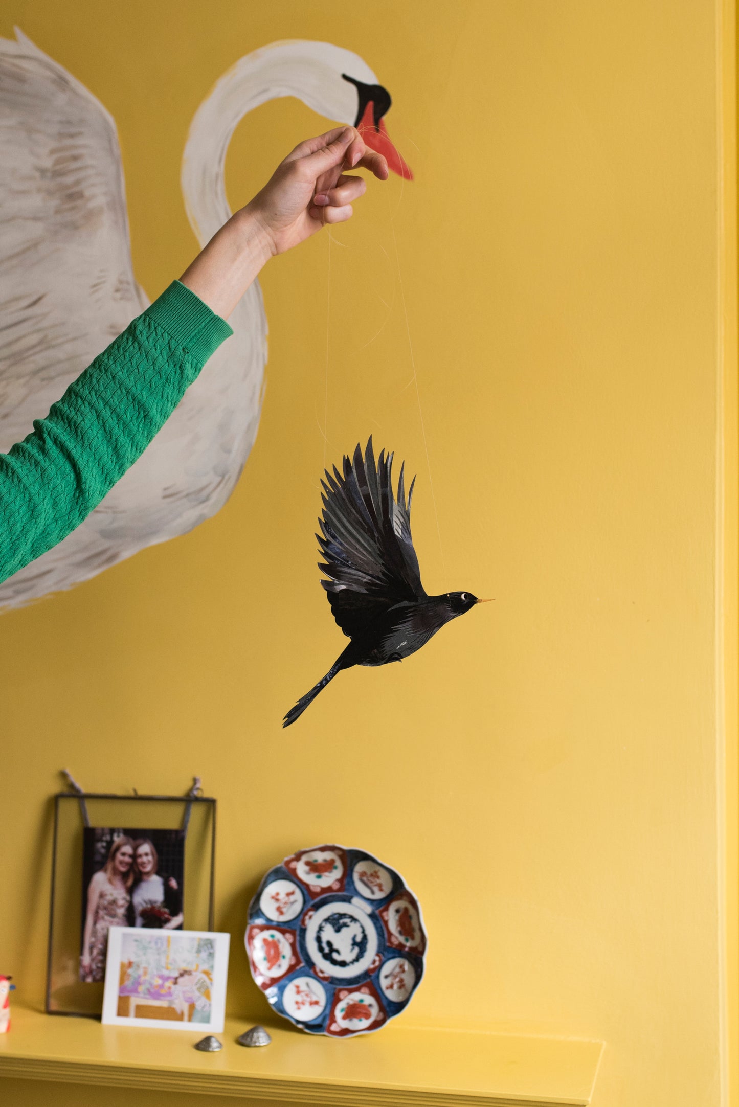 Blackbird Decorative Bird Art
