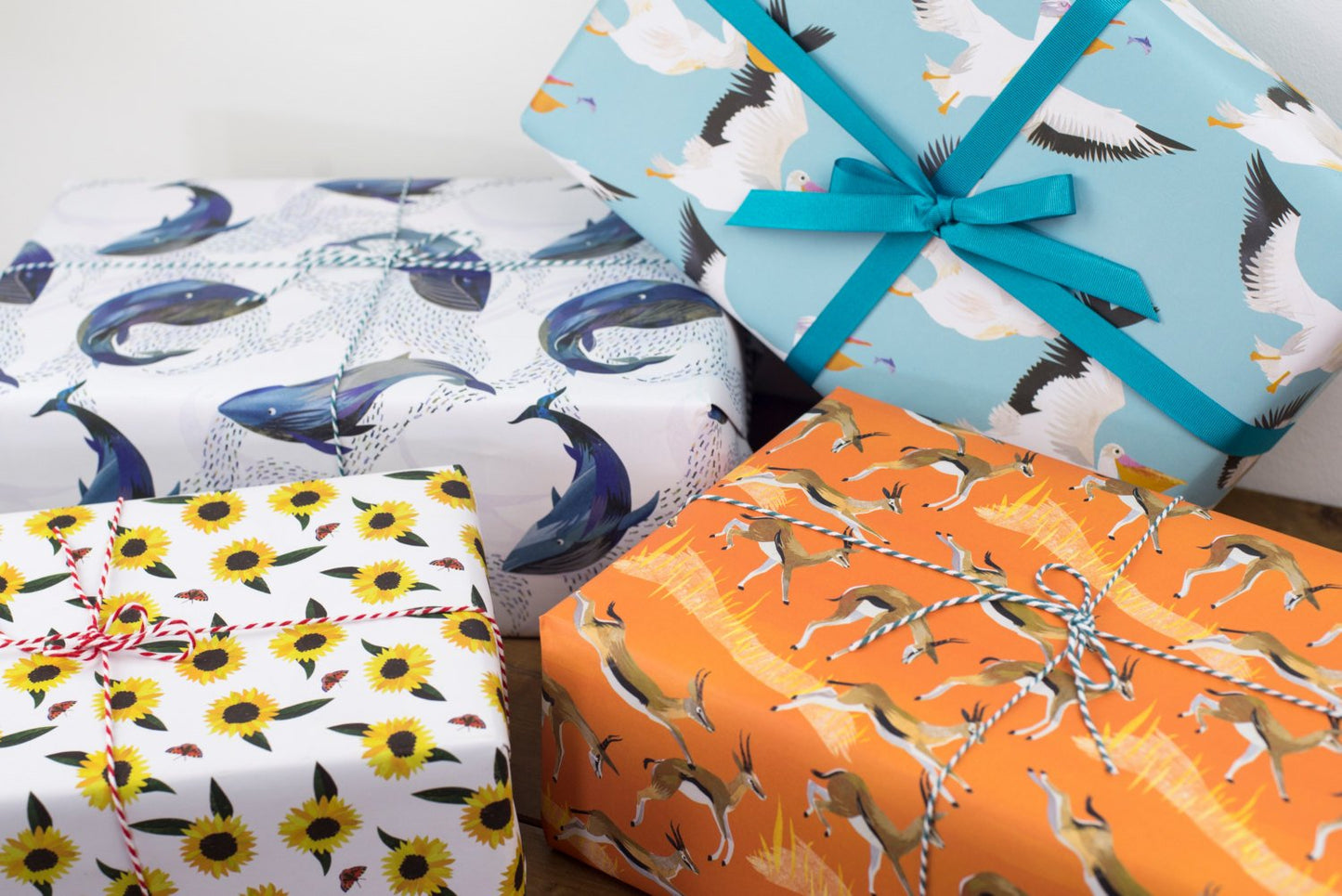 Galloping Gazelles Luxury, 100% Recycled Wrapping Paper
