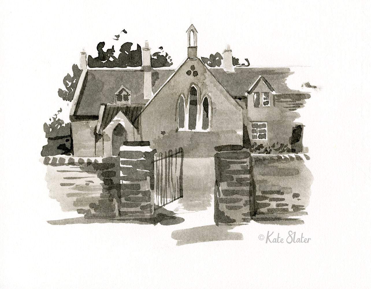 Art Sale - Lyneham School - Ink Painting - 100 Years, 100 Days Project