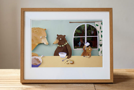 The Three Bears Illustration Giclee Print