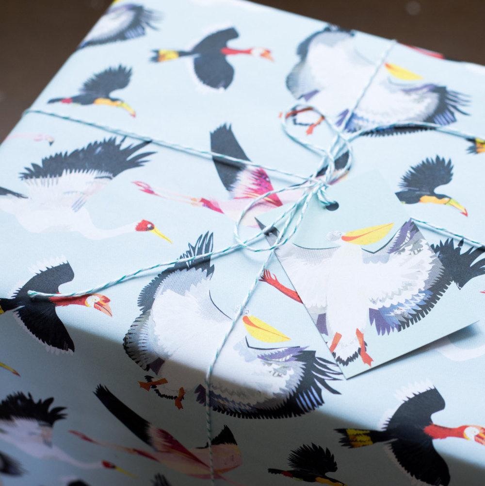 Fabulous Flock Luxury, 100% Recycled Wrapping Paper
