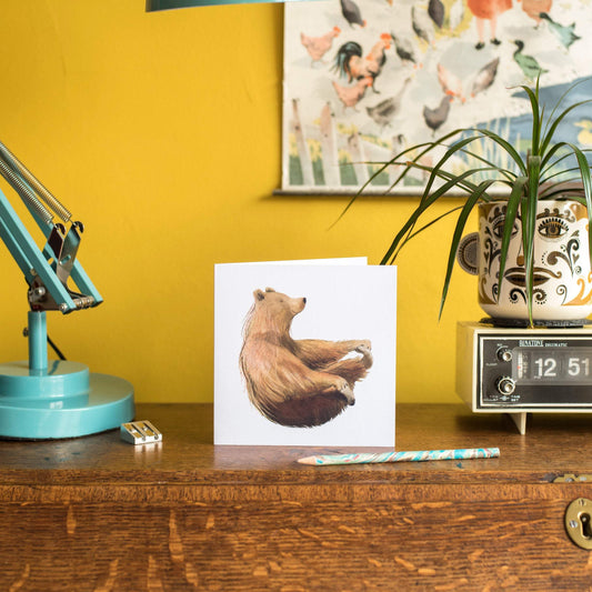 Yoga Bear Greetings Card