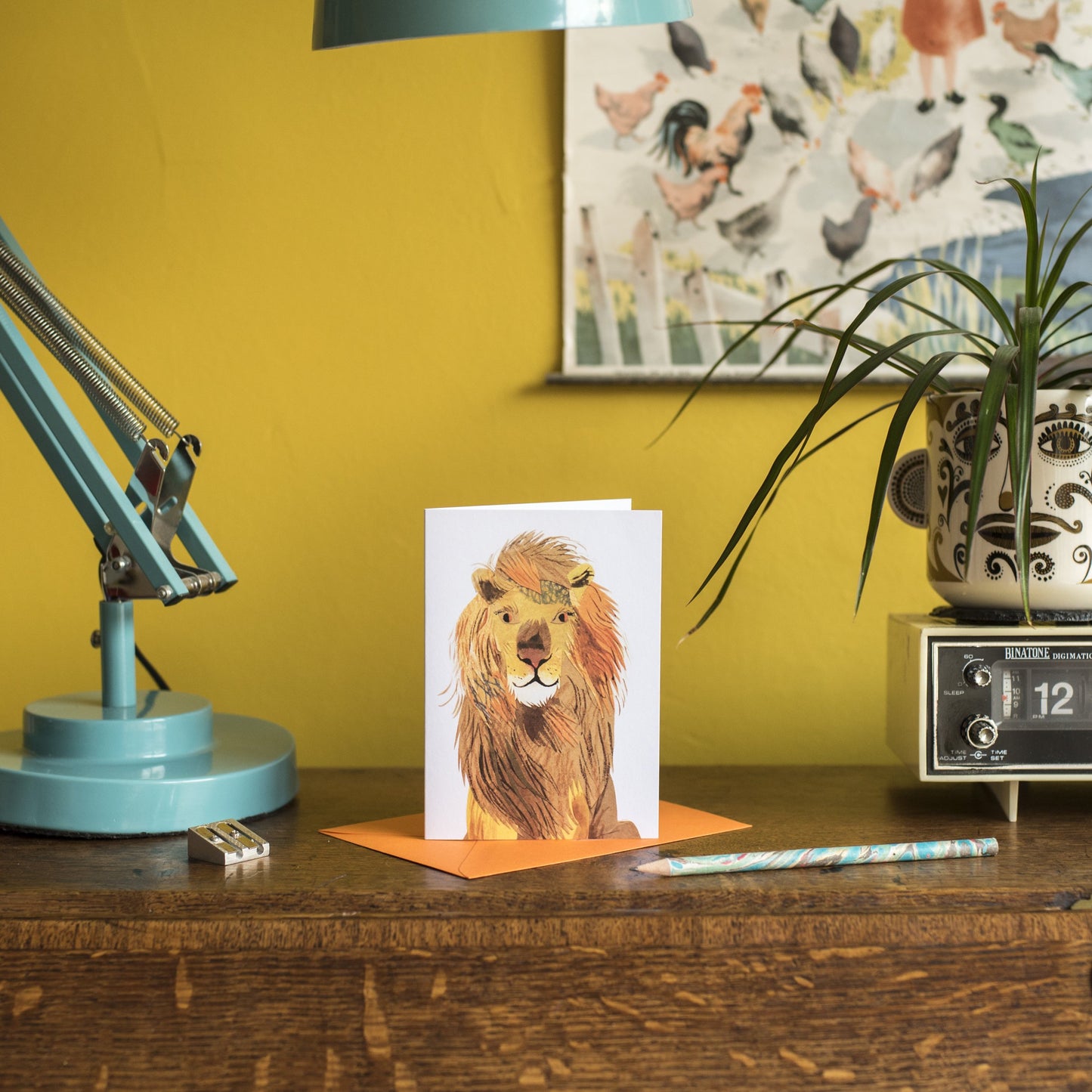 Courageous Lion Greetings Card