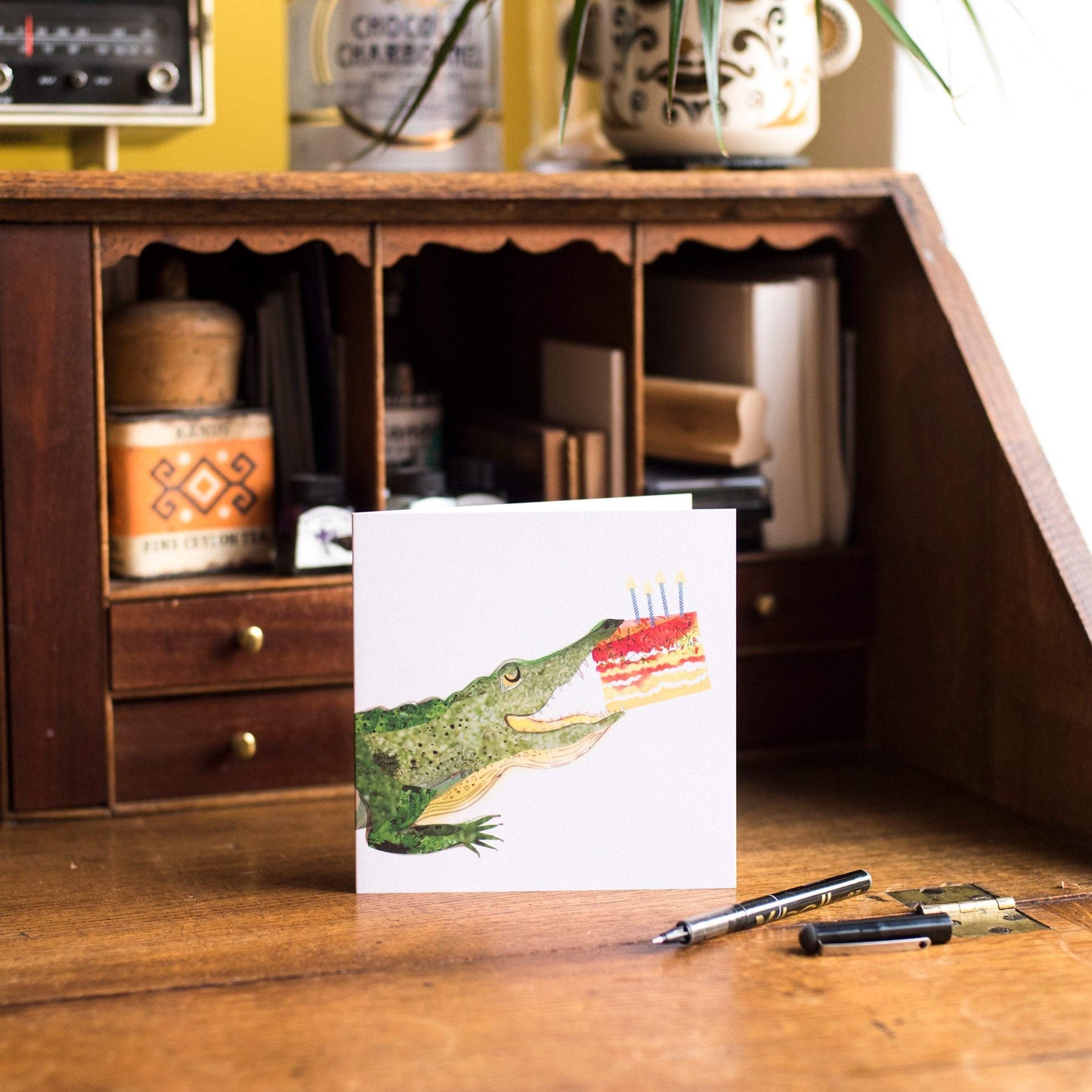 Croc & Cake Birthday Card