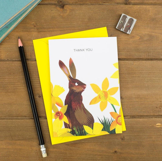 Thank You - Rabbit Greetings Card